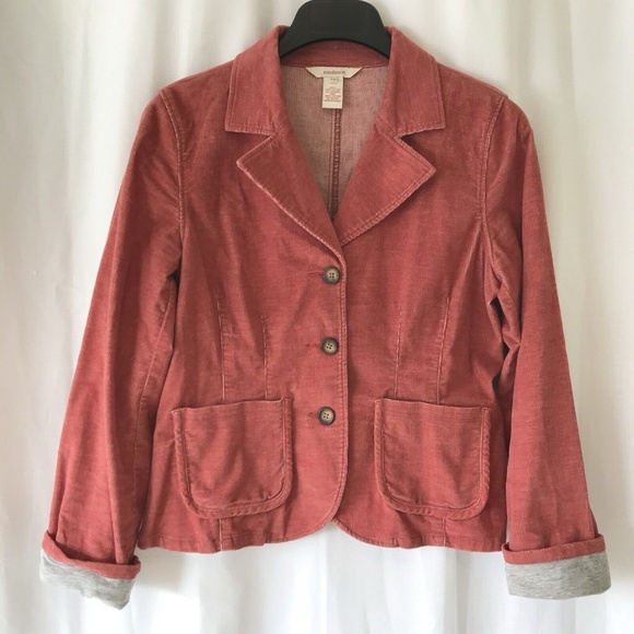 Sundance Women's Corduroy Velvet Blazer Size 6p Jacket Pink Cotton - Picture 2 of 13